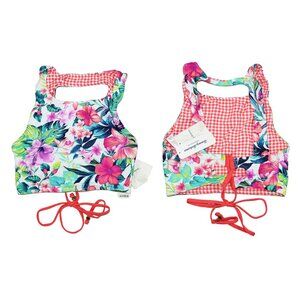 Tommy Bahama Reversible Fleur de Flora High Neck Swimwear Bikini Top S NWT Multi